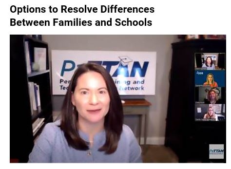 Options to Resolve Difference Between Families and Schools image . Click on image to go to video